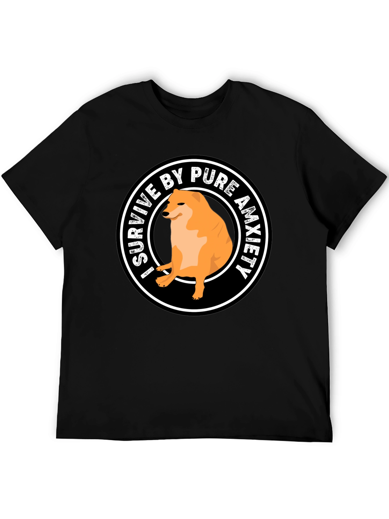 I Survive by Pure Anxiety Doge Meme Graphic Tee