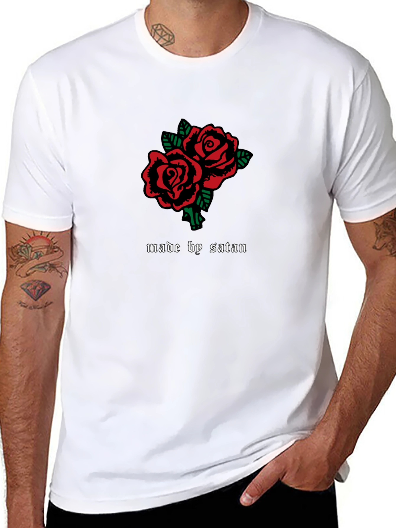 Made By Satan Roses Graphic T-Shirt