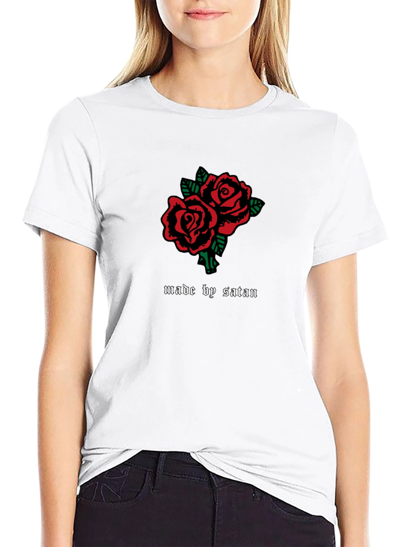 Made By Satan Roses Graphic T-Shirt