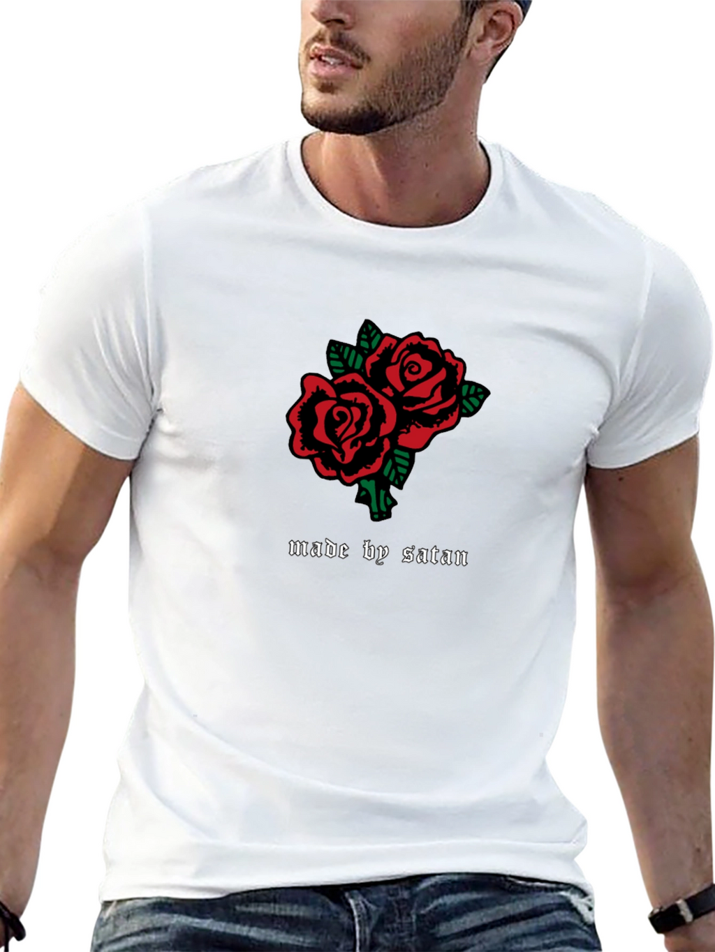Made By Satan Roses Graphic T-Shirt