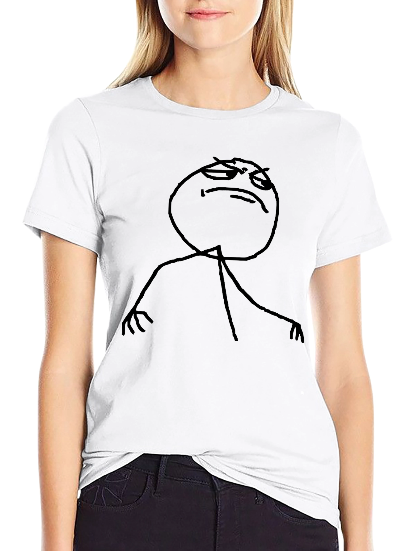 Annoyed Meme Black T-Shirt