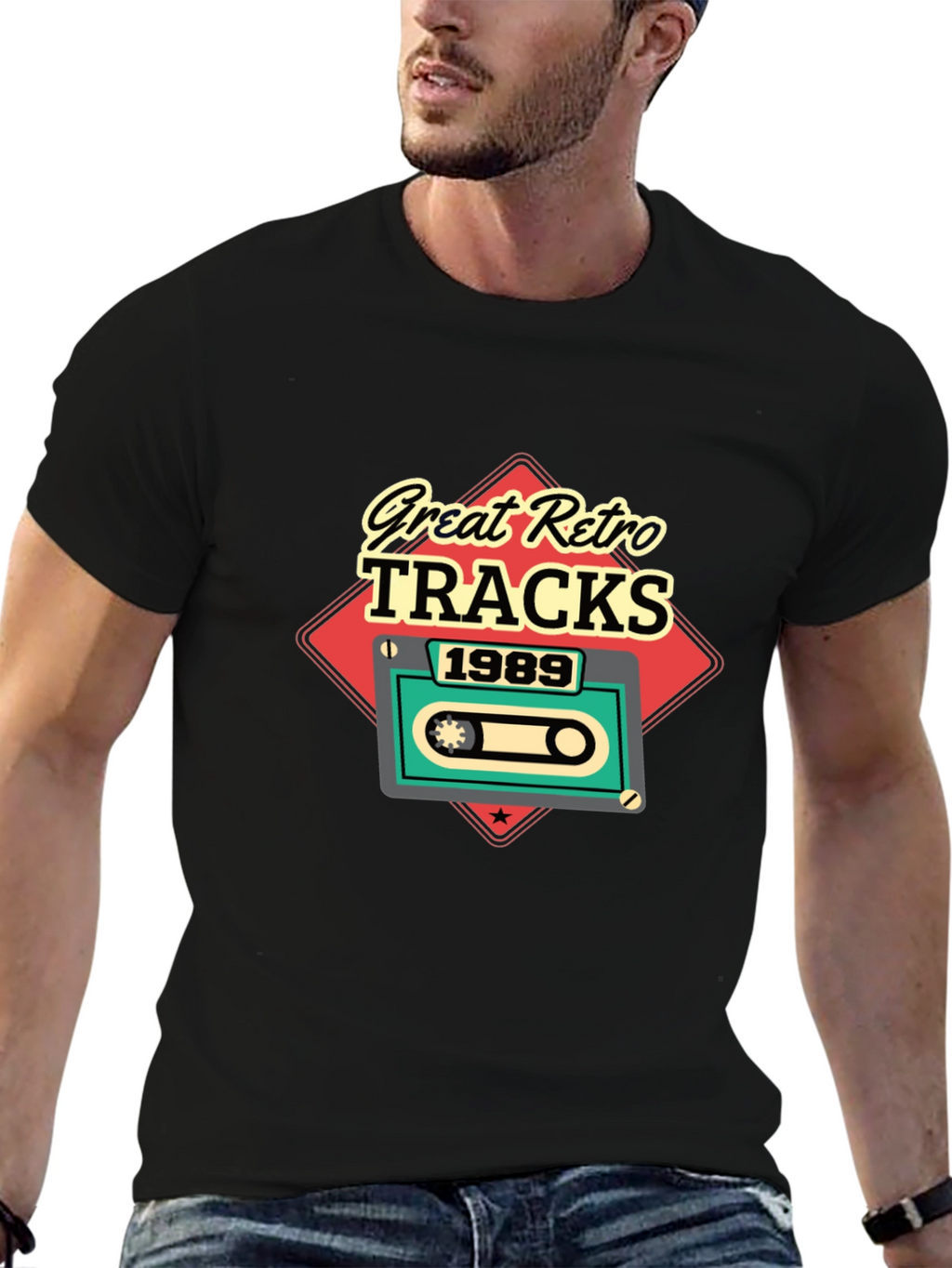 Great Retro Tracks 1989 Cassette Tape T-Shirt