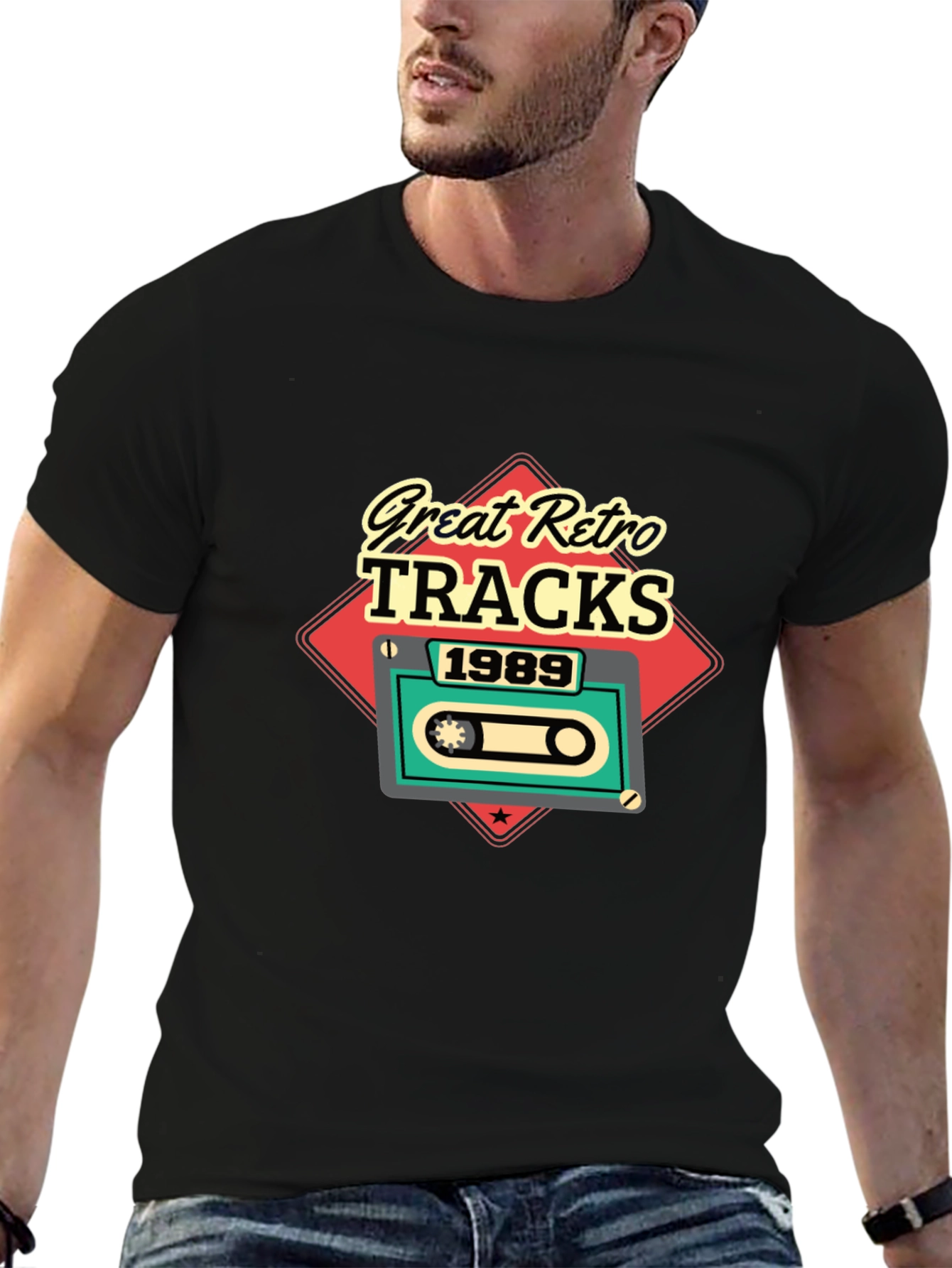 Great Retro Tracks 1989 Cassette Tape T-Shirt