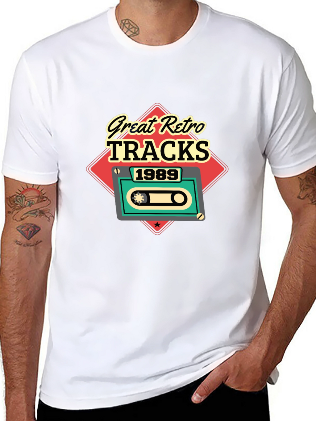 Great Retro Tracks 1989 Cassette Tape T-Shirt