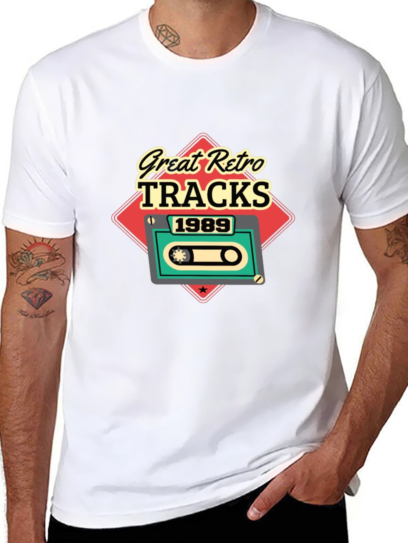 Great Retro Tracks 1989 Cassette Tape T-Shirt