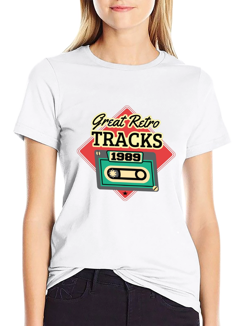 Great Retro Tracks 1989 Cassette Tape T-Shirt