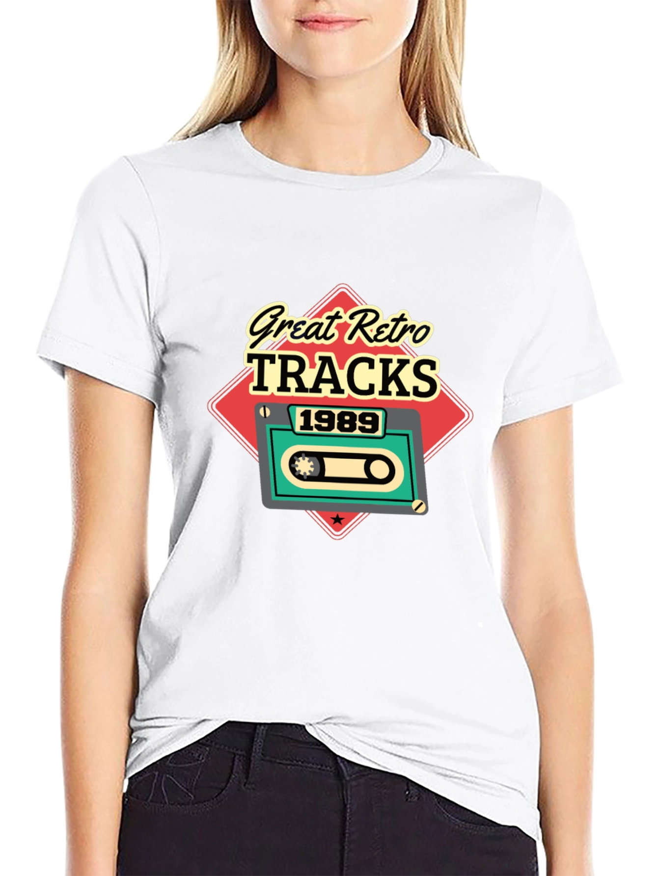 Great Retro Tracks 1989 Cassette Tape T-Shirt