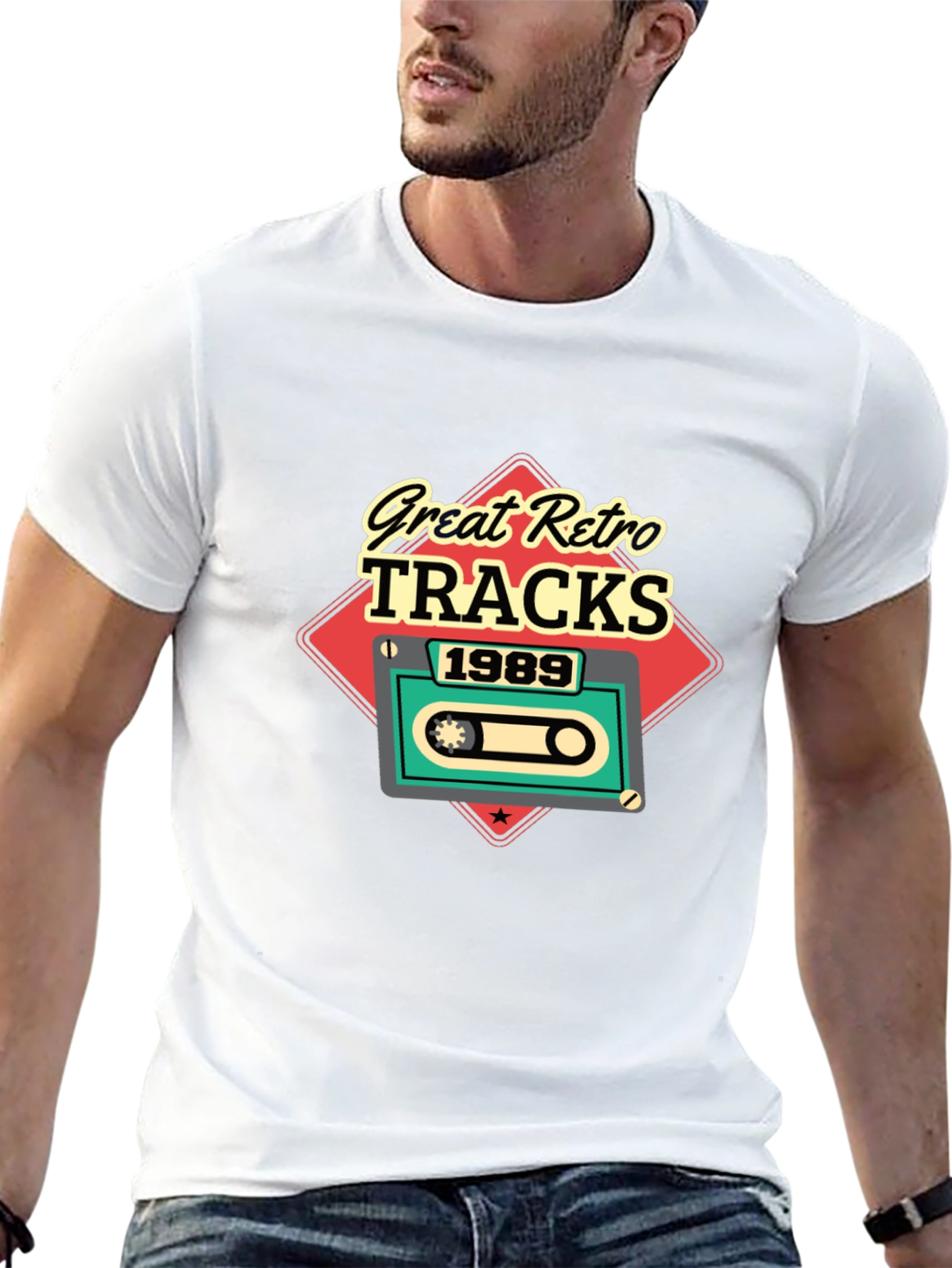 Great Retro Tracks 1989 Cassette Tape T-Shirt