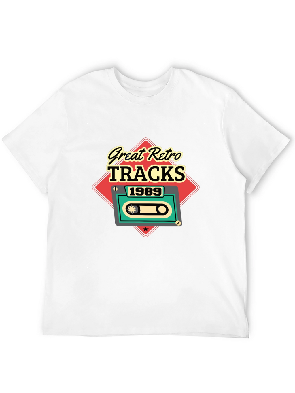 Great Retro Tracks 1989 Cassette Tape T-Shirt