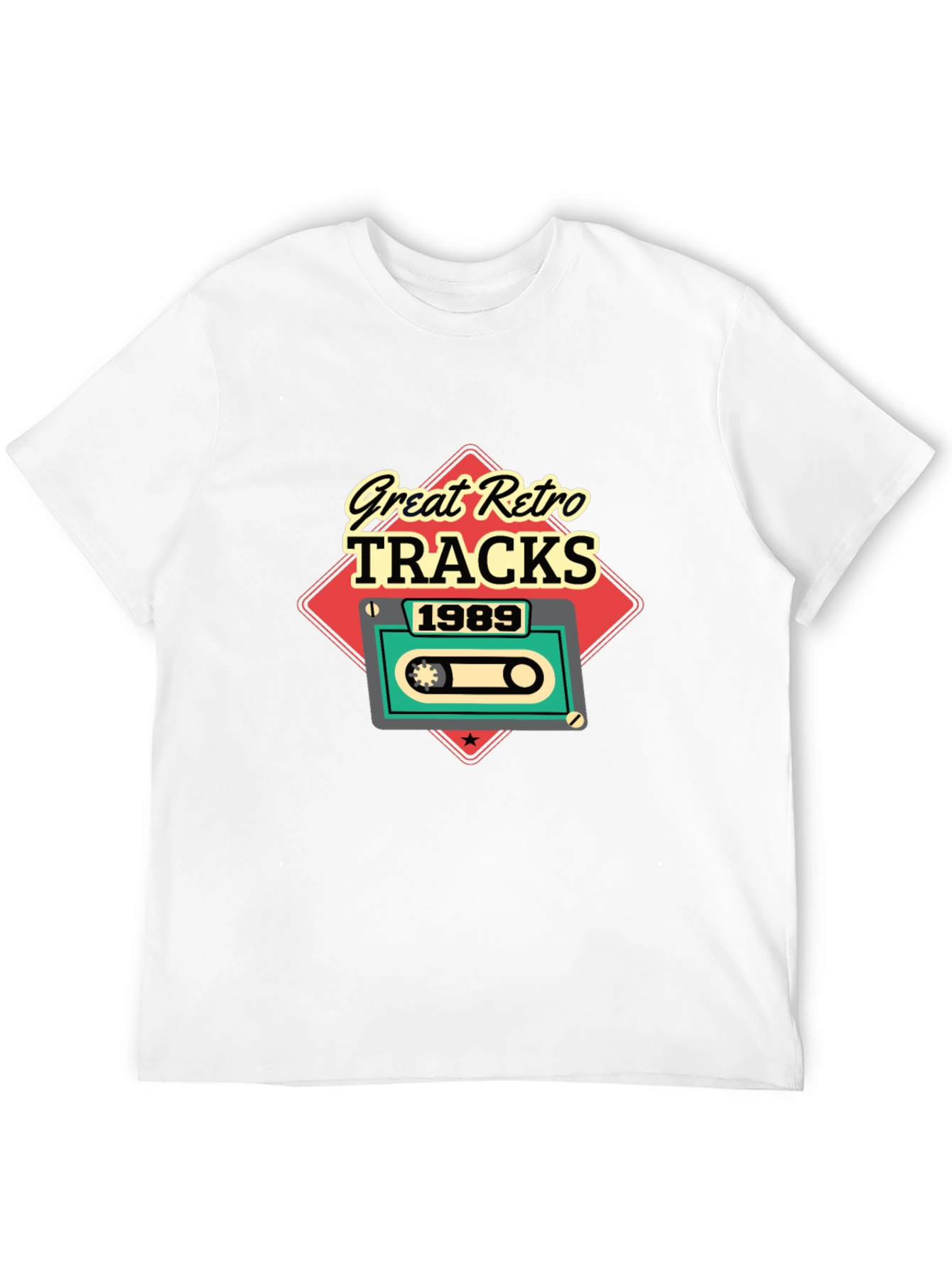 Great Retro Tracks 1989 Cassette Tape T-Shirt