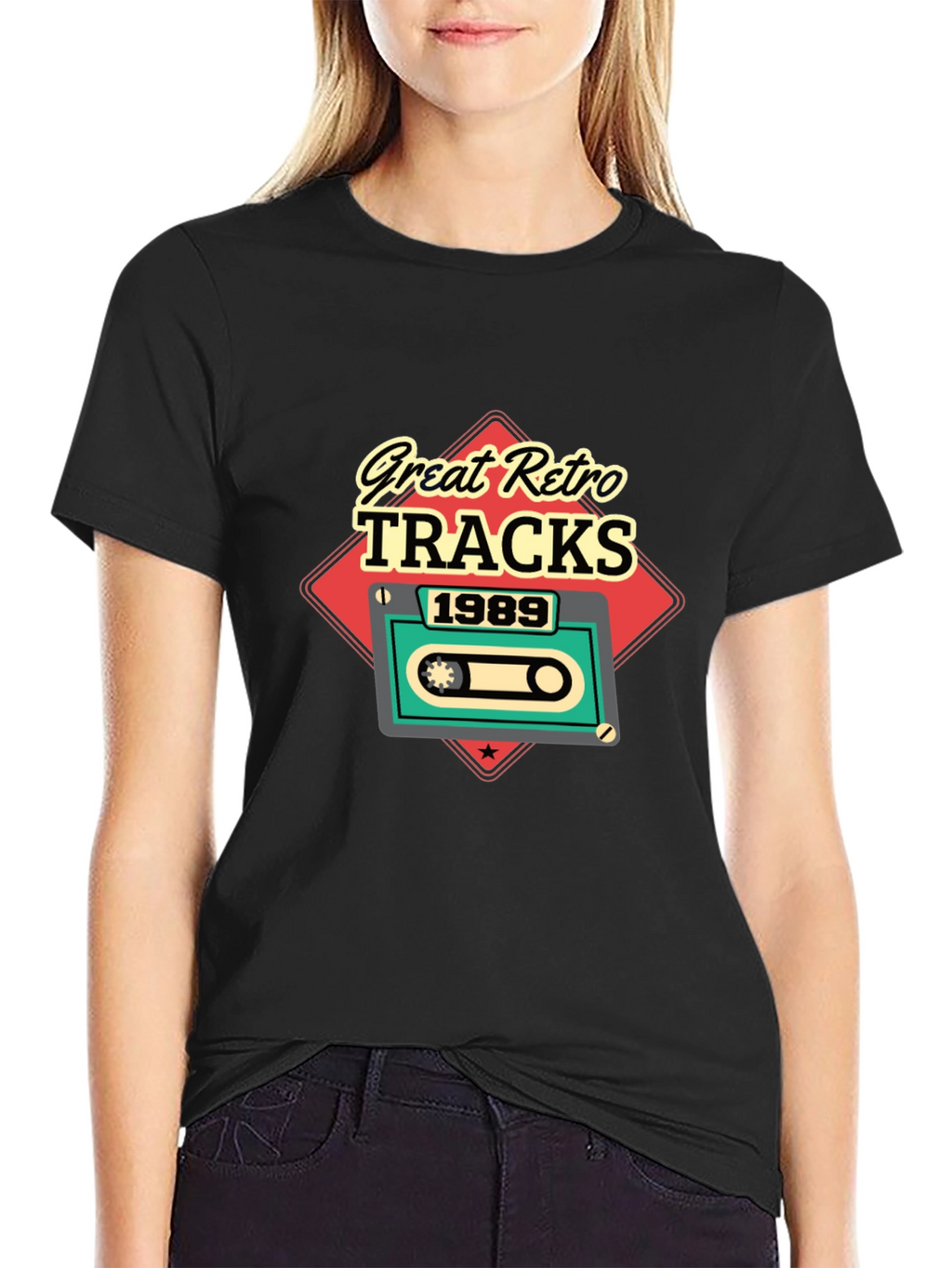 Great Retro Tracks 1989 Cassette Tape T-Shirt