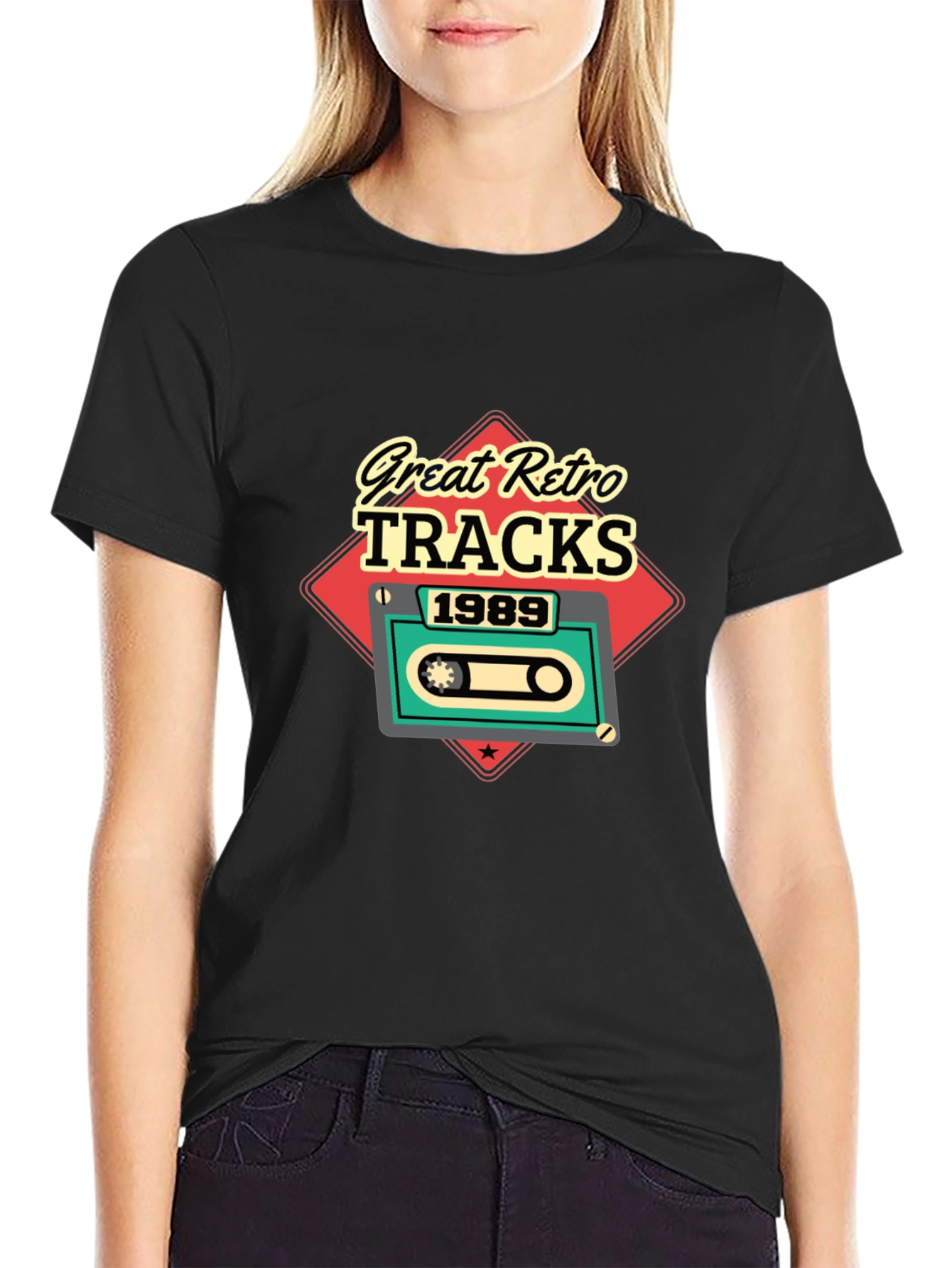Great Retro Tracks 1989 Cassette Tape T-Shirt