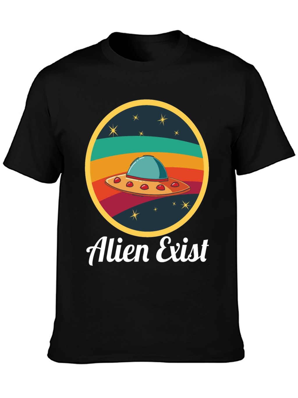 Alien Exist T-Shirt UFO Graphic Tee