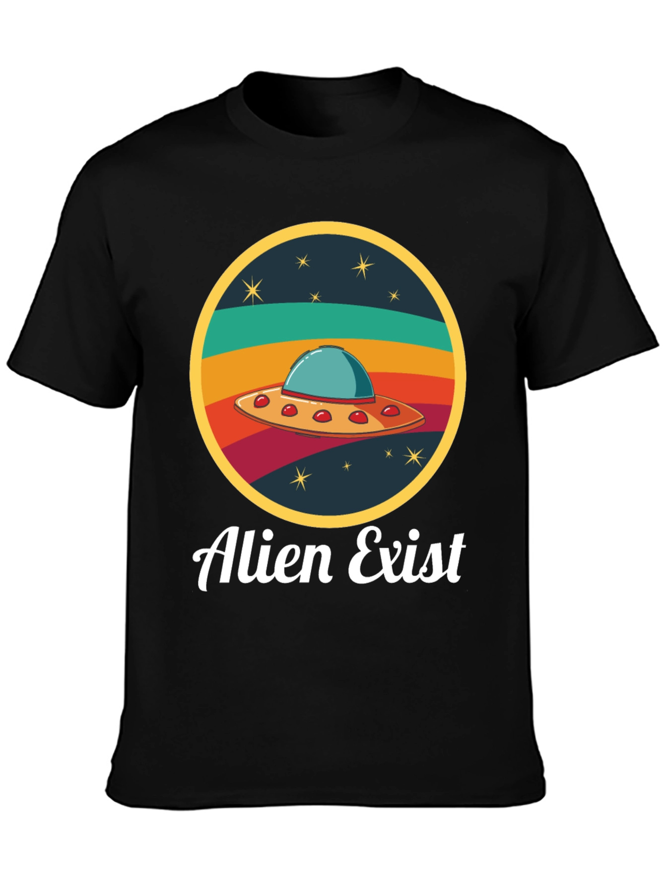 Alien Exist T-Shirt UFO Graphic Tee