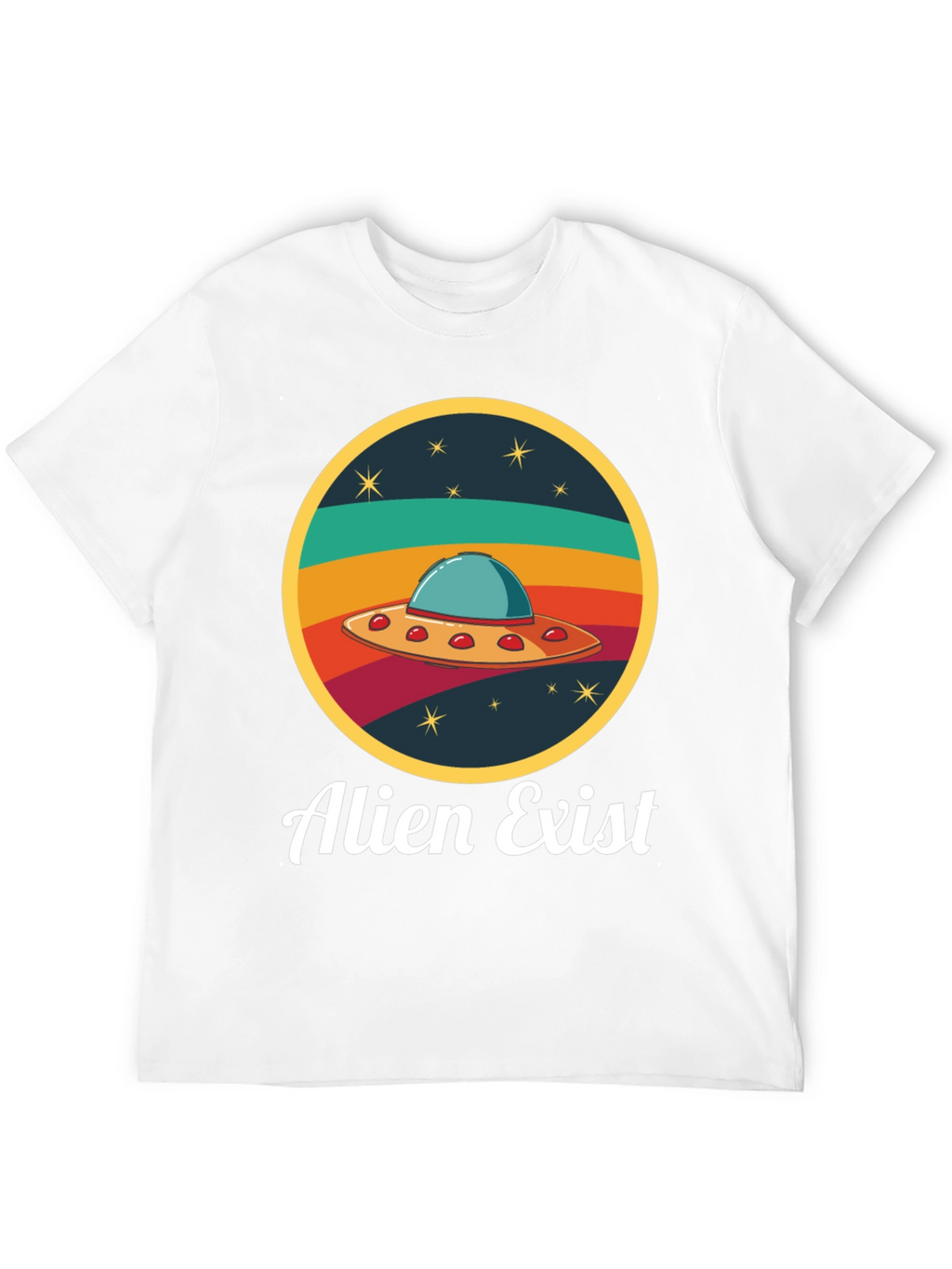 Alien Exist T-Shirt UFO Graphic Tee