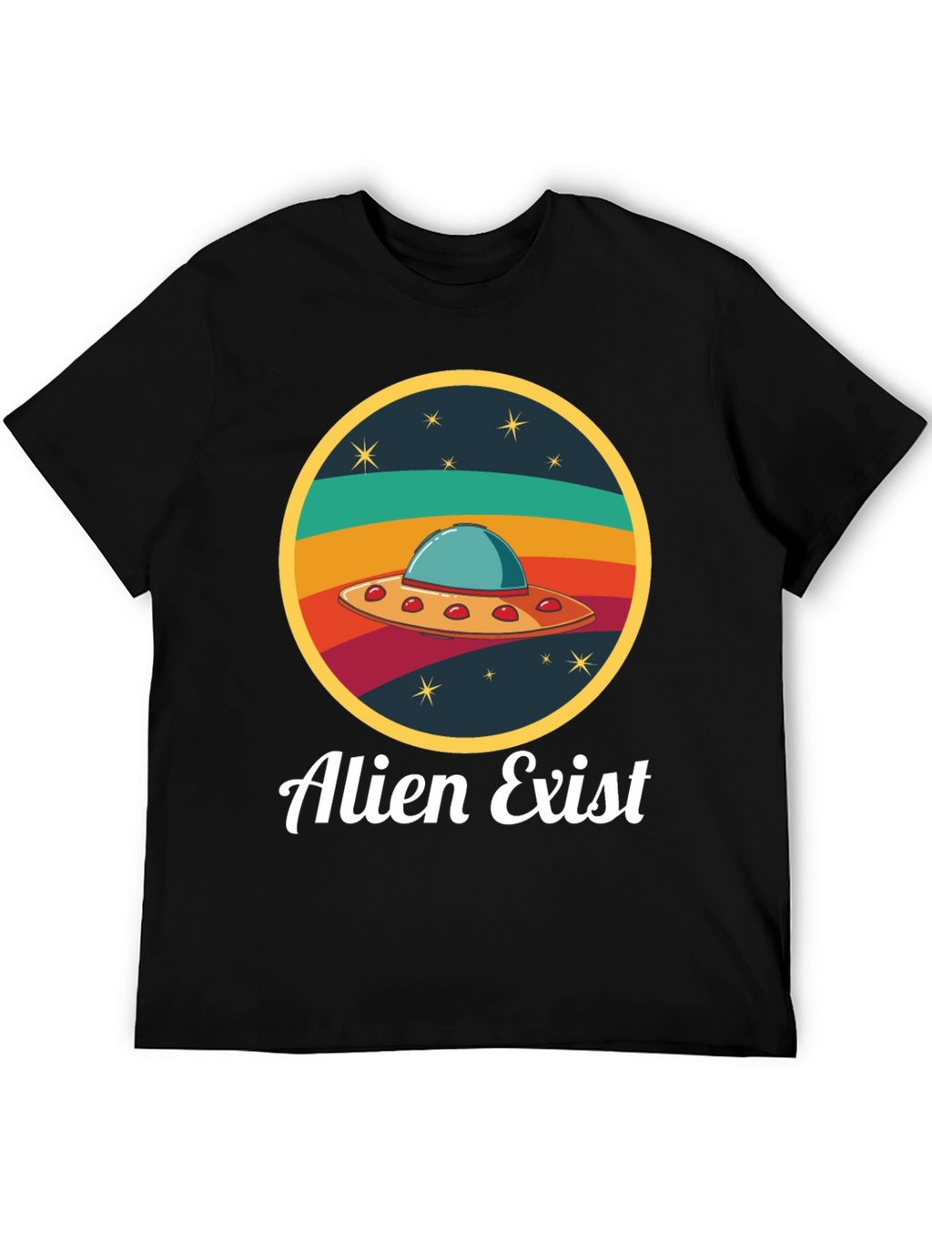Alien Exist T-Shirt UFO Graphic Tee