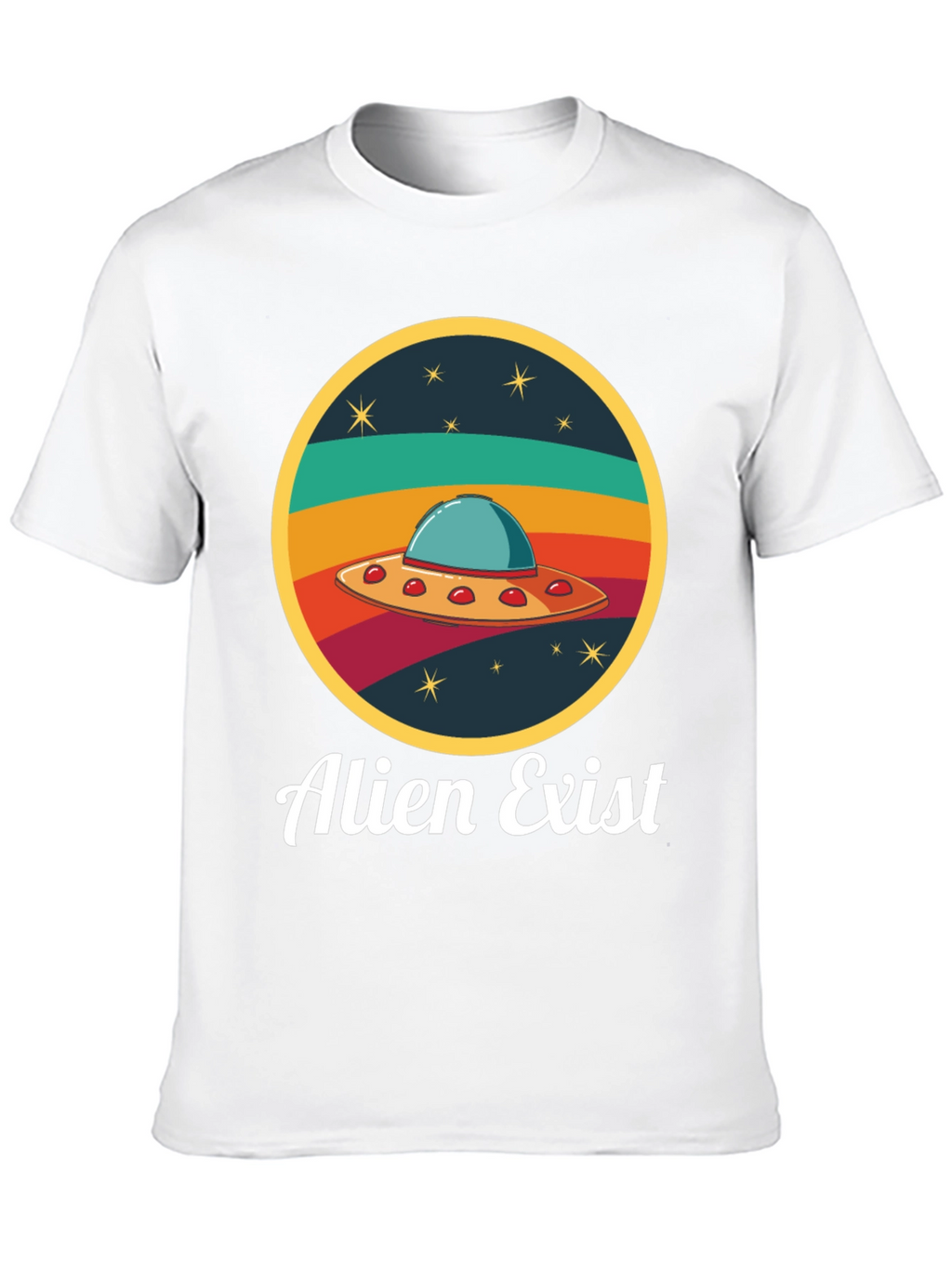 Alien Exist T-Shirt UFO Graphic Tee