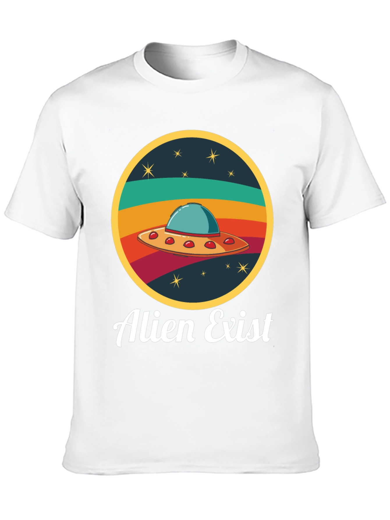 Alien Exist T-Shirt UFO Graphic Tee
