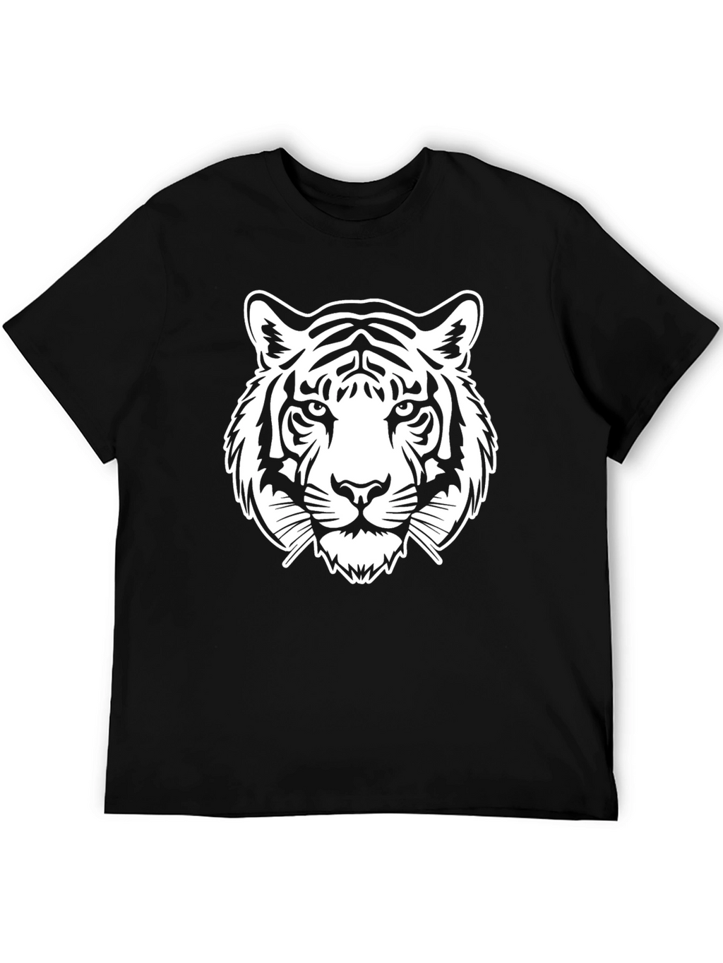 Tiger Graphic Print T-Shirt - Black