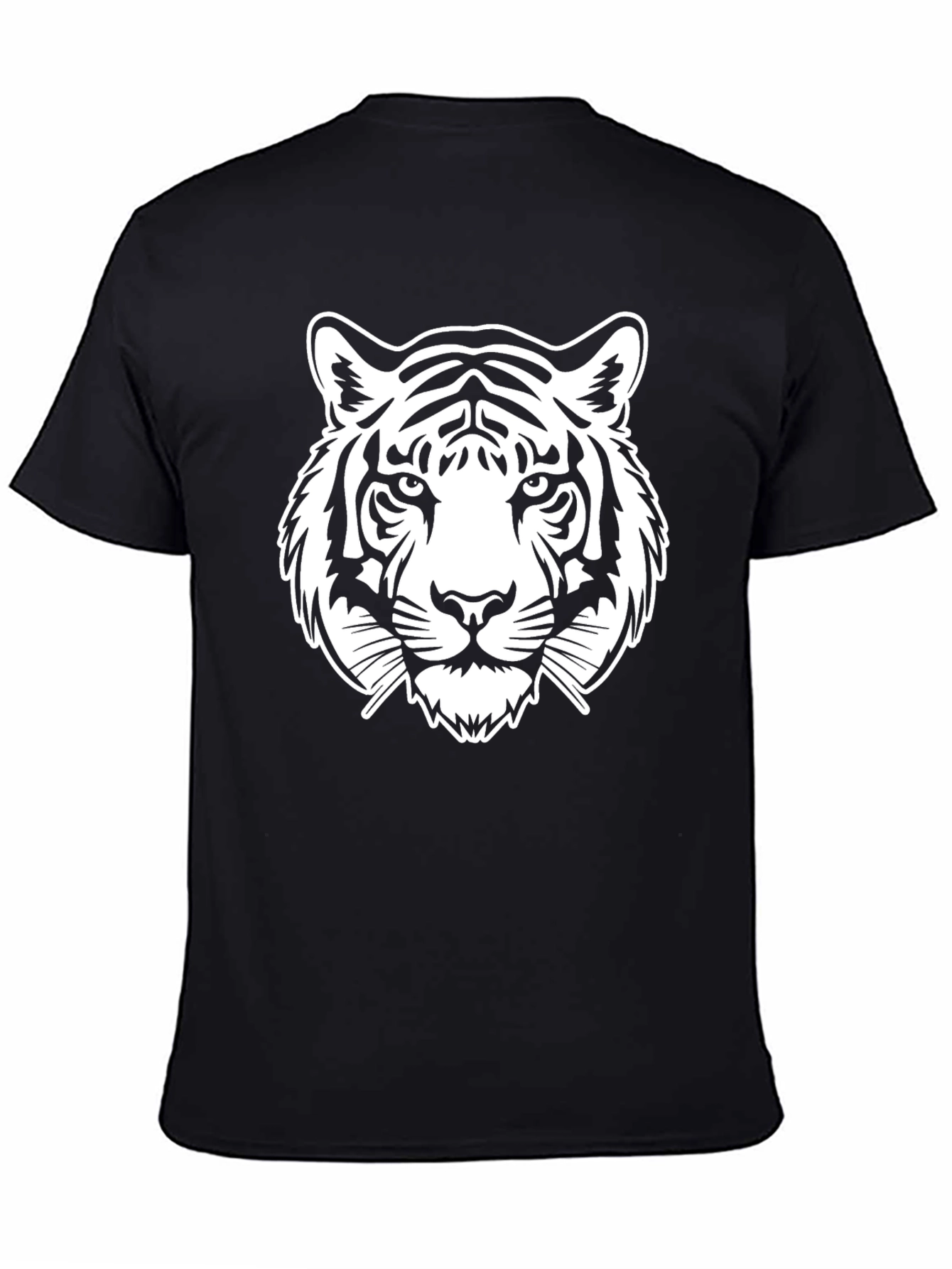Tiger Graphic Print T-Shirt - Black
