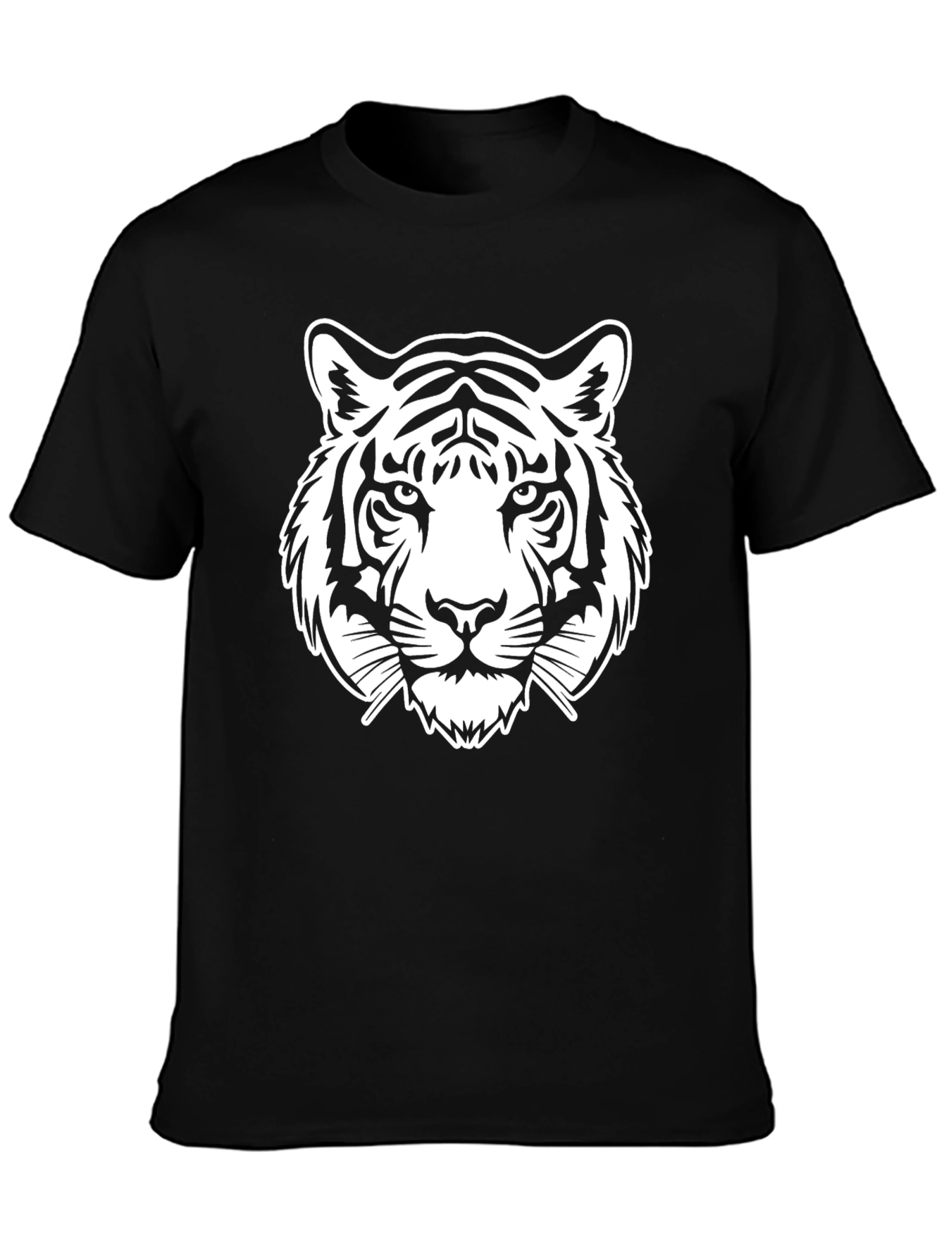 Tiger Graphic Print T-Shirt - Black