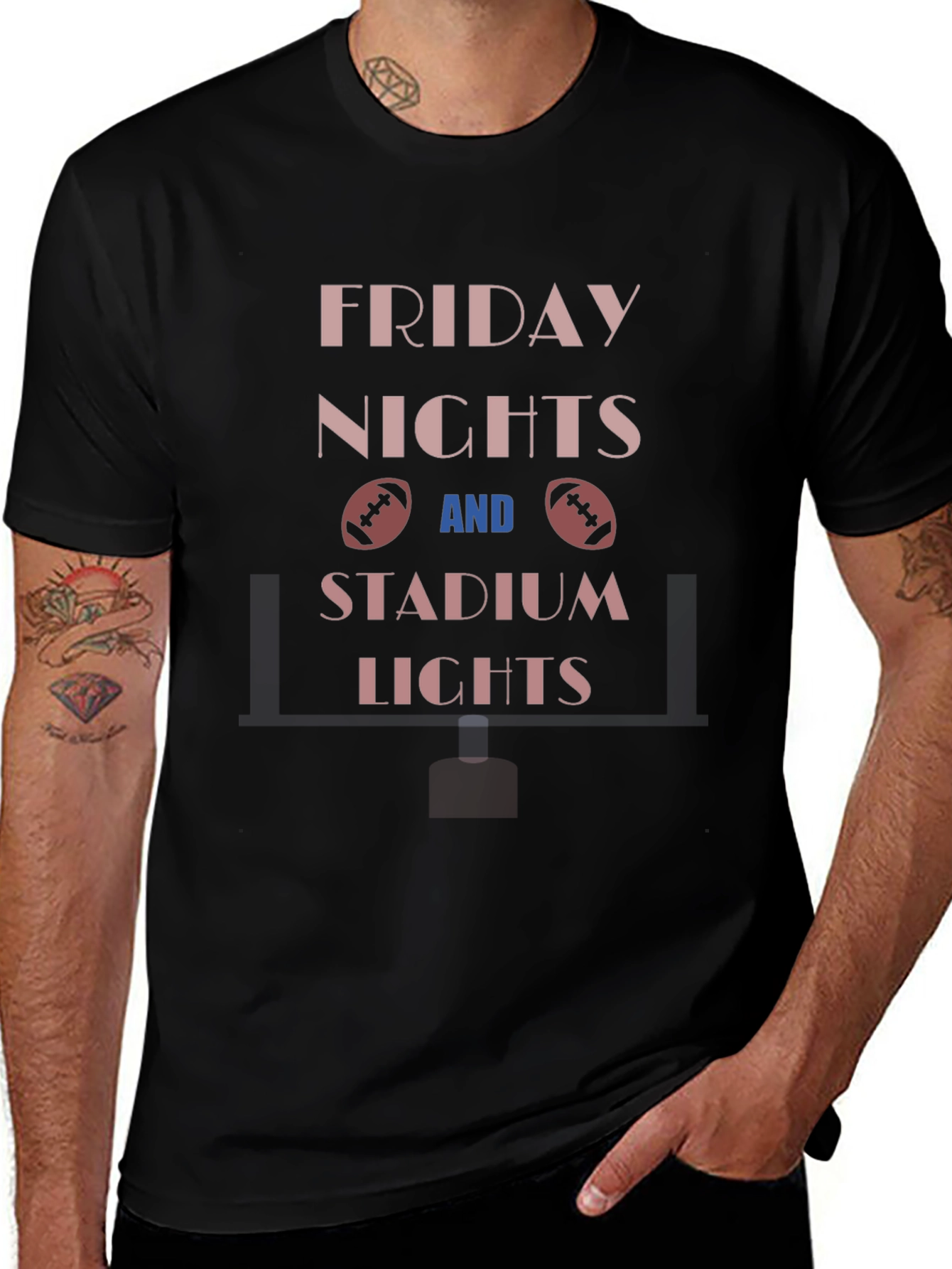 Friday Night Football Stadium Lights T-Shirt