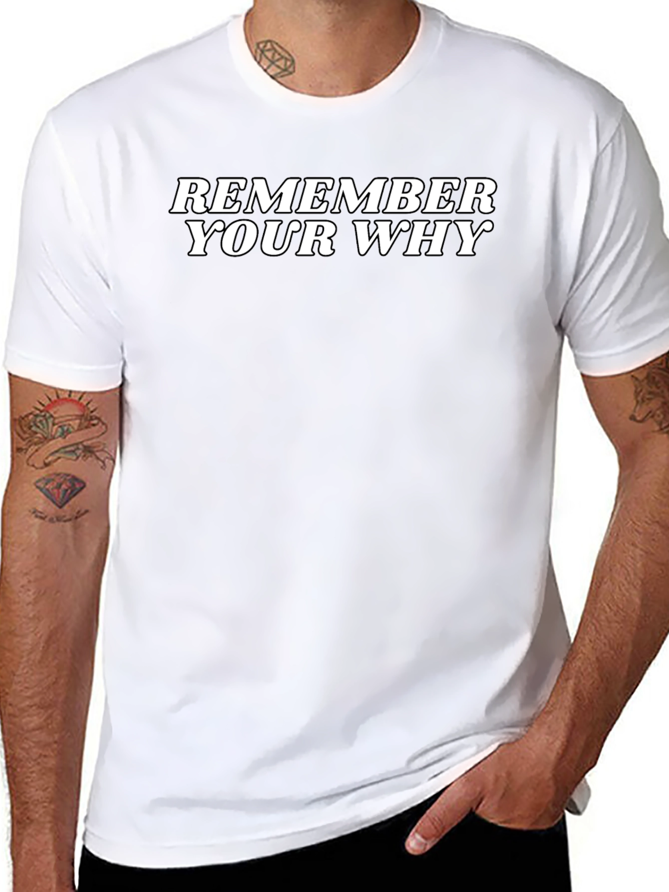 Remember Your Why Motivational Black T-Shirt