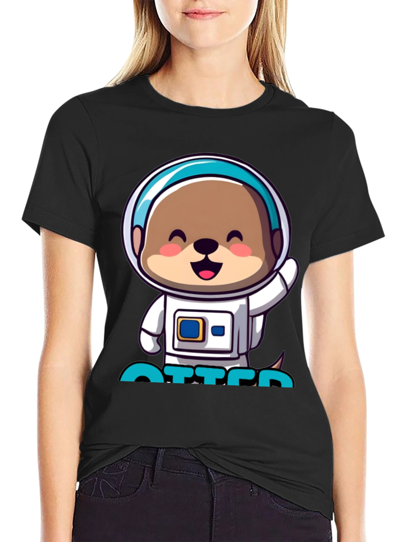 Astronaut Otter T-Shirt - Cute Space Tee