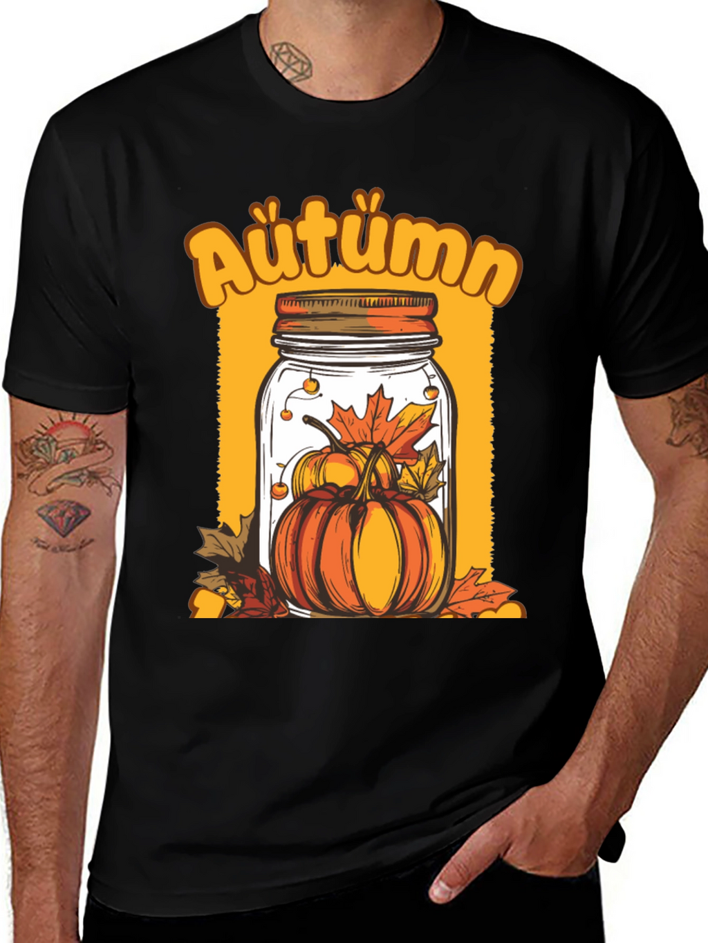 Autumn Pumpkin Jar Graphic Tee