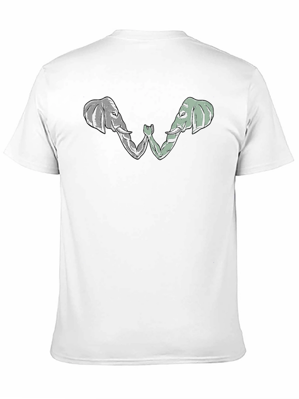 Elephant Arm Wrestling Graphic Tee - Black