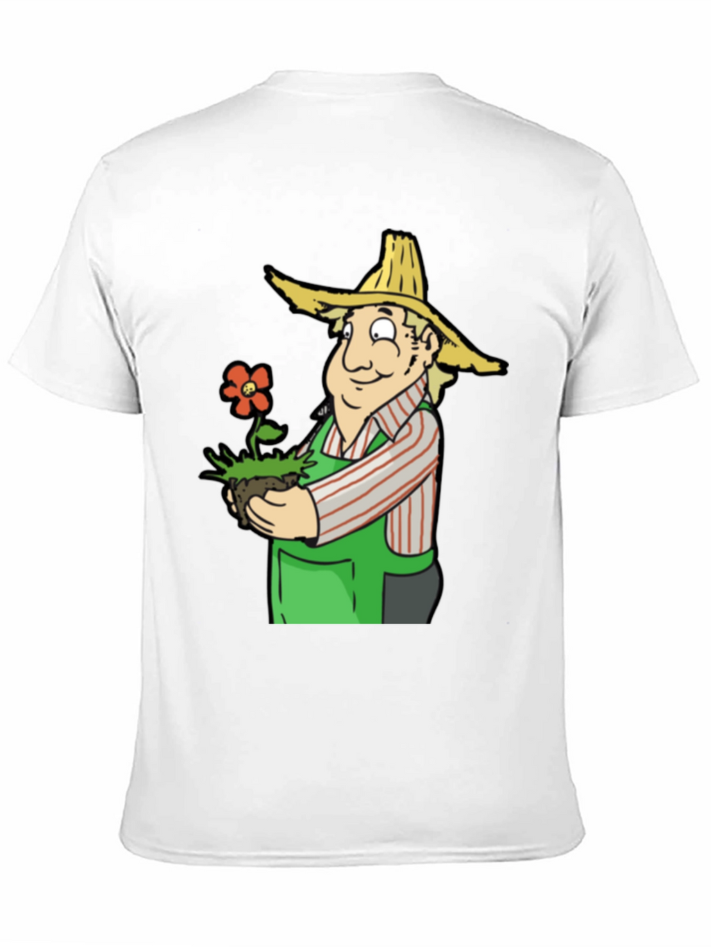 Gardener Cartoon T-Shirt - Black Cotton Tee