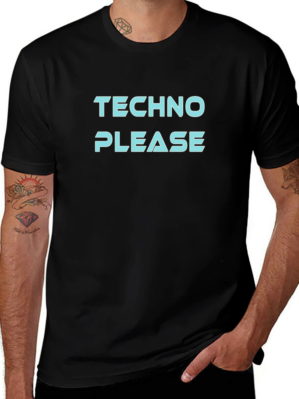 Techno Please Black T-Shirt