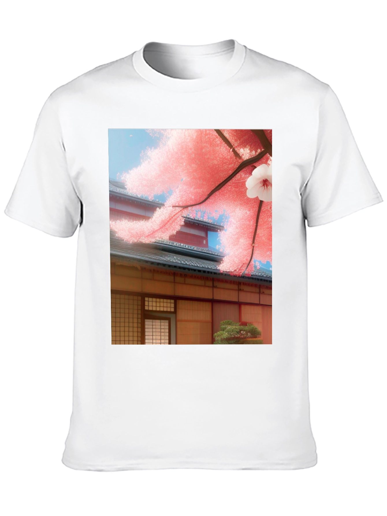 Sakura House Graphic Tee - Japanese Inspired Design