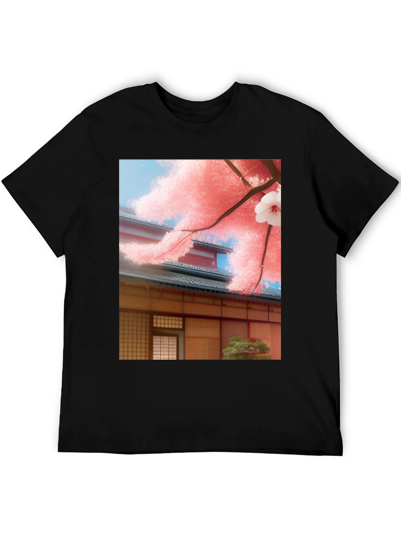 Sakura House Graphic Tee - Japanese Inspired Design