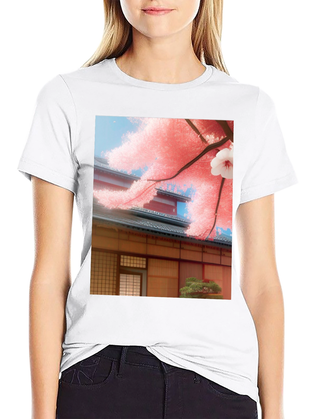 Sakura House Graphic Tee - Japanese Inspired Design