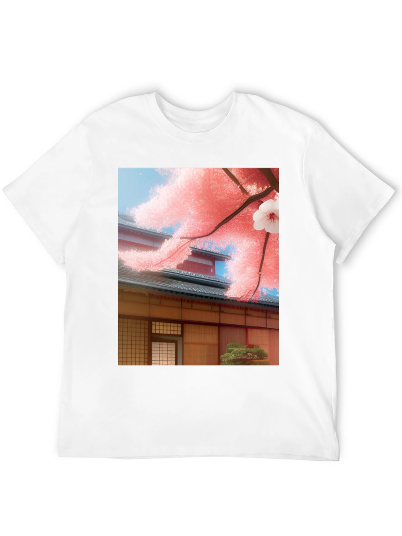 Sakura House Graphic Tee - Japanese Inspired Design