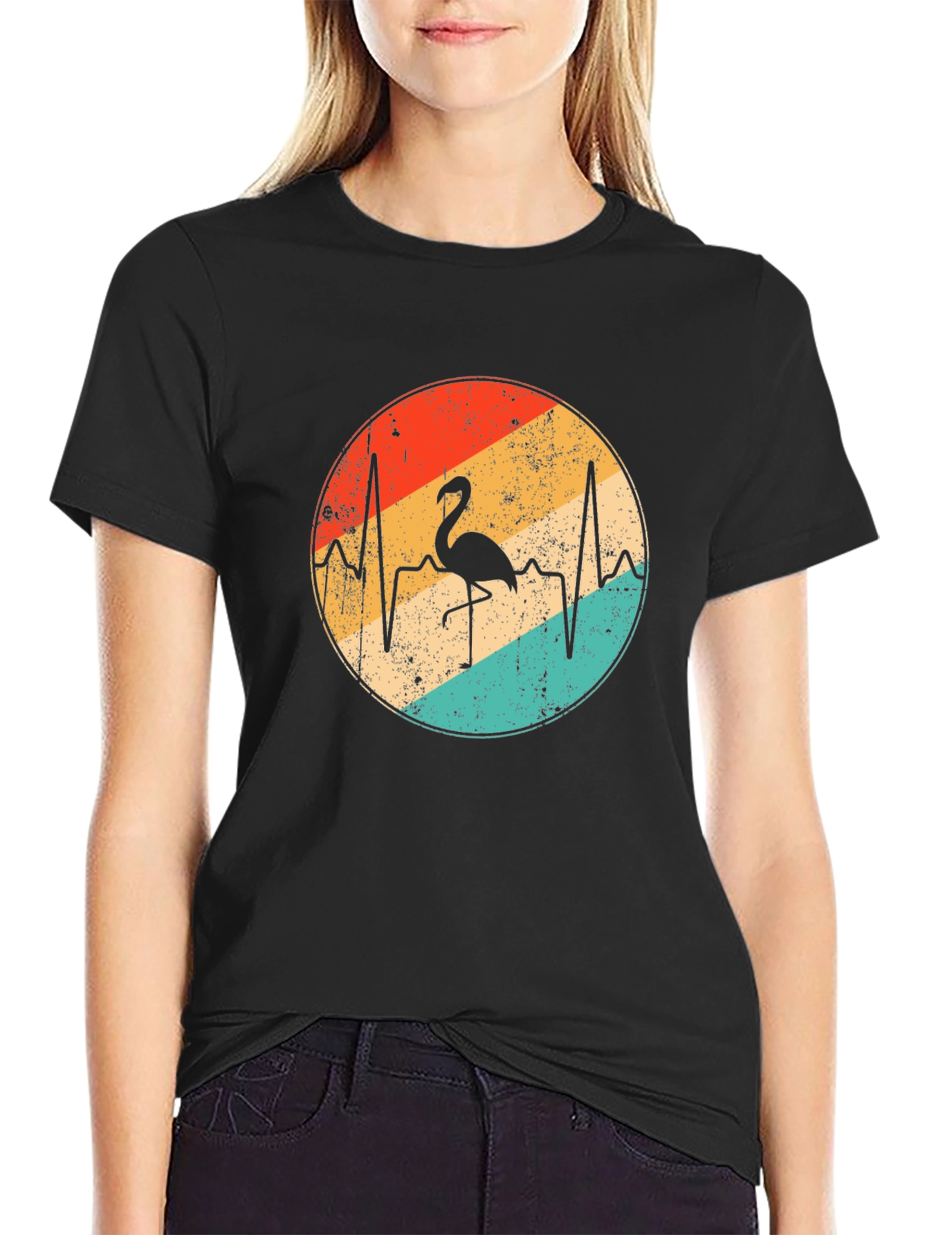 Flamingo Heartbeat Graphic Tee