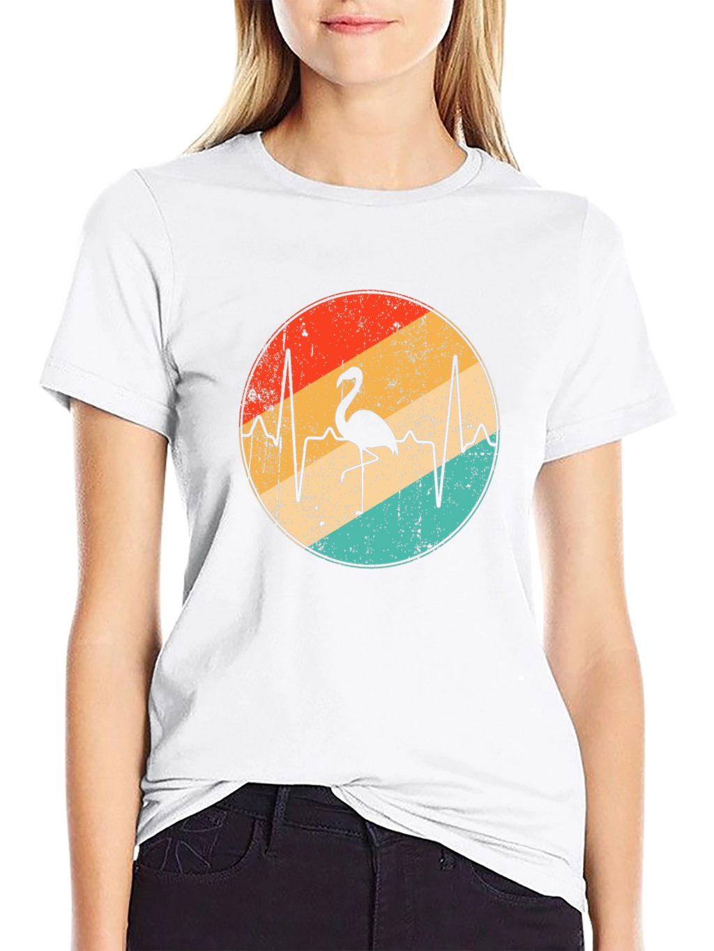 Flamingo Heartbeat Graphic Tee