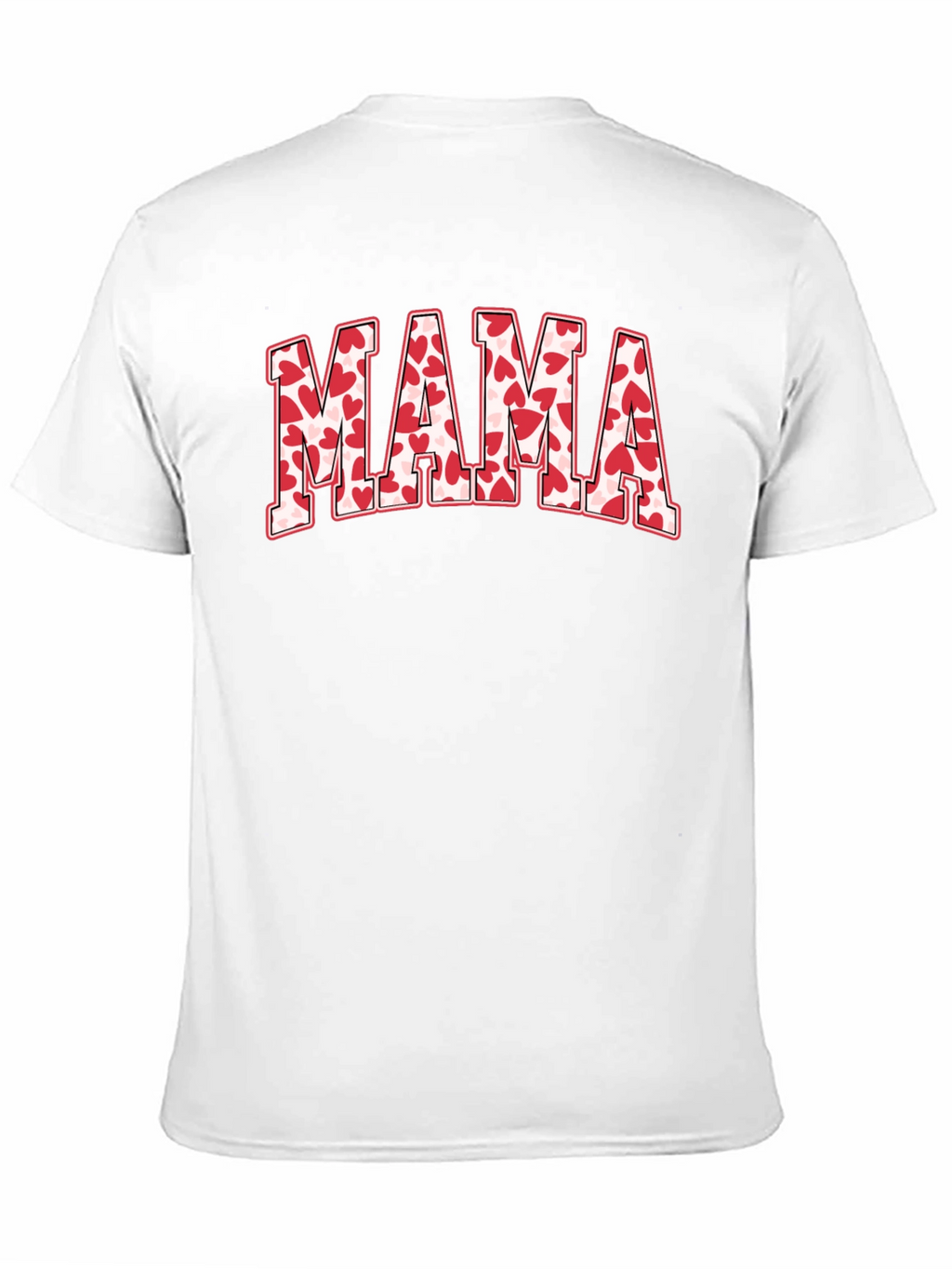 Mama Heart Print Black T-Shirt