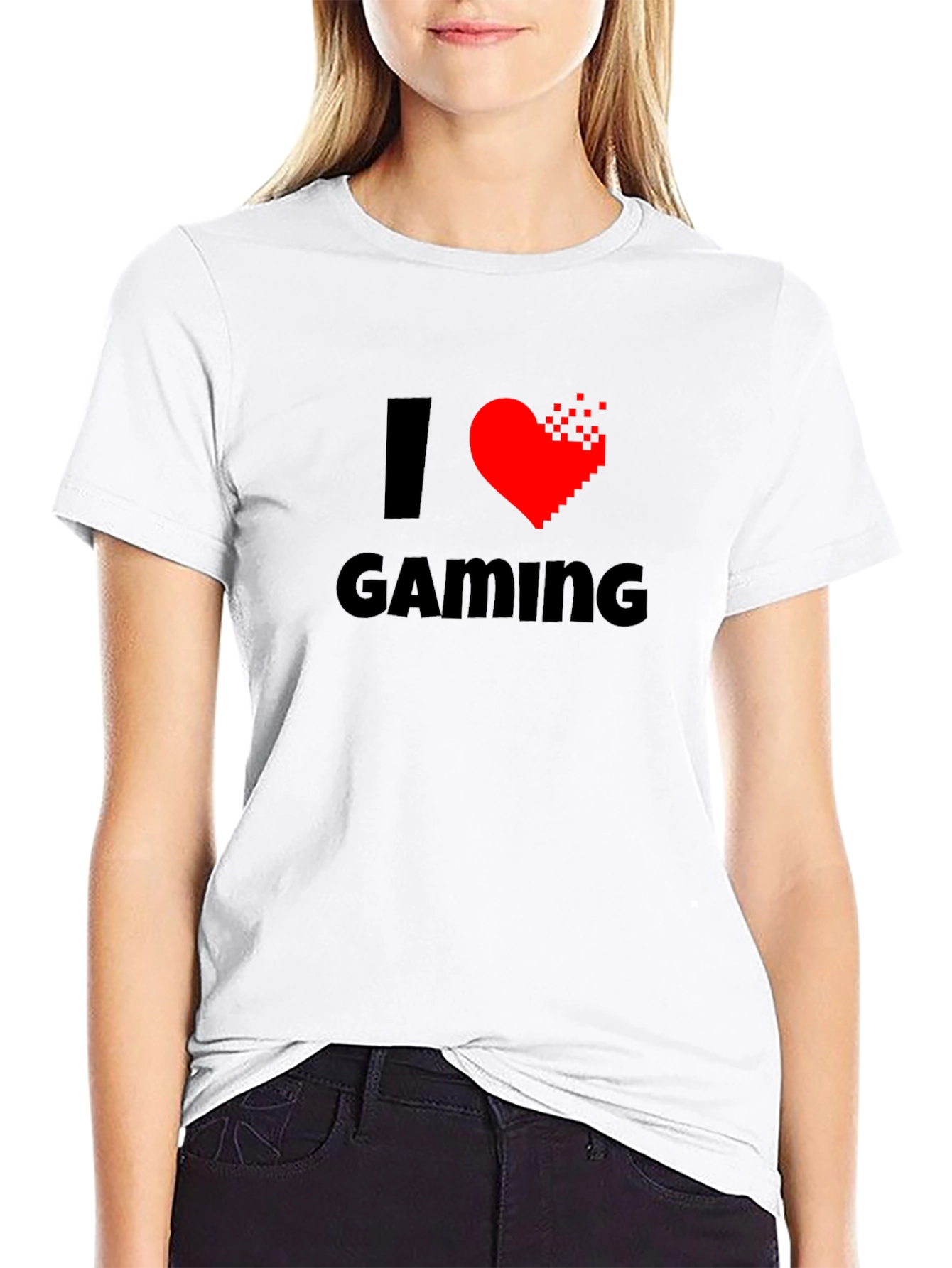 I Heart Gaming T-Shirt - Gamer Pixelated Heart Tee
