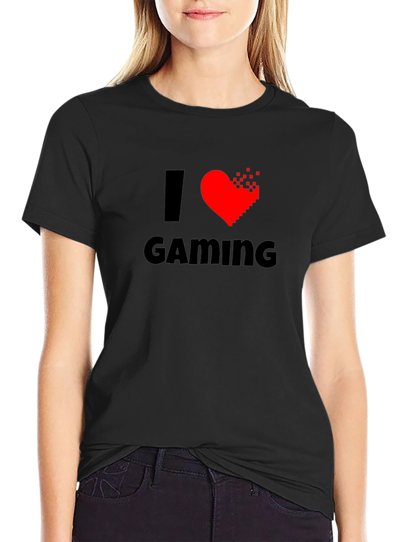 I Heart Gaming T-Shirt - Gamer Pixelated Heart Tee