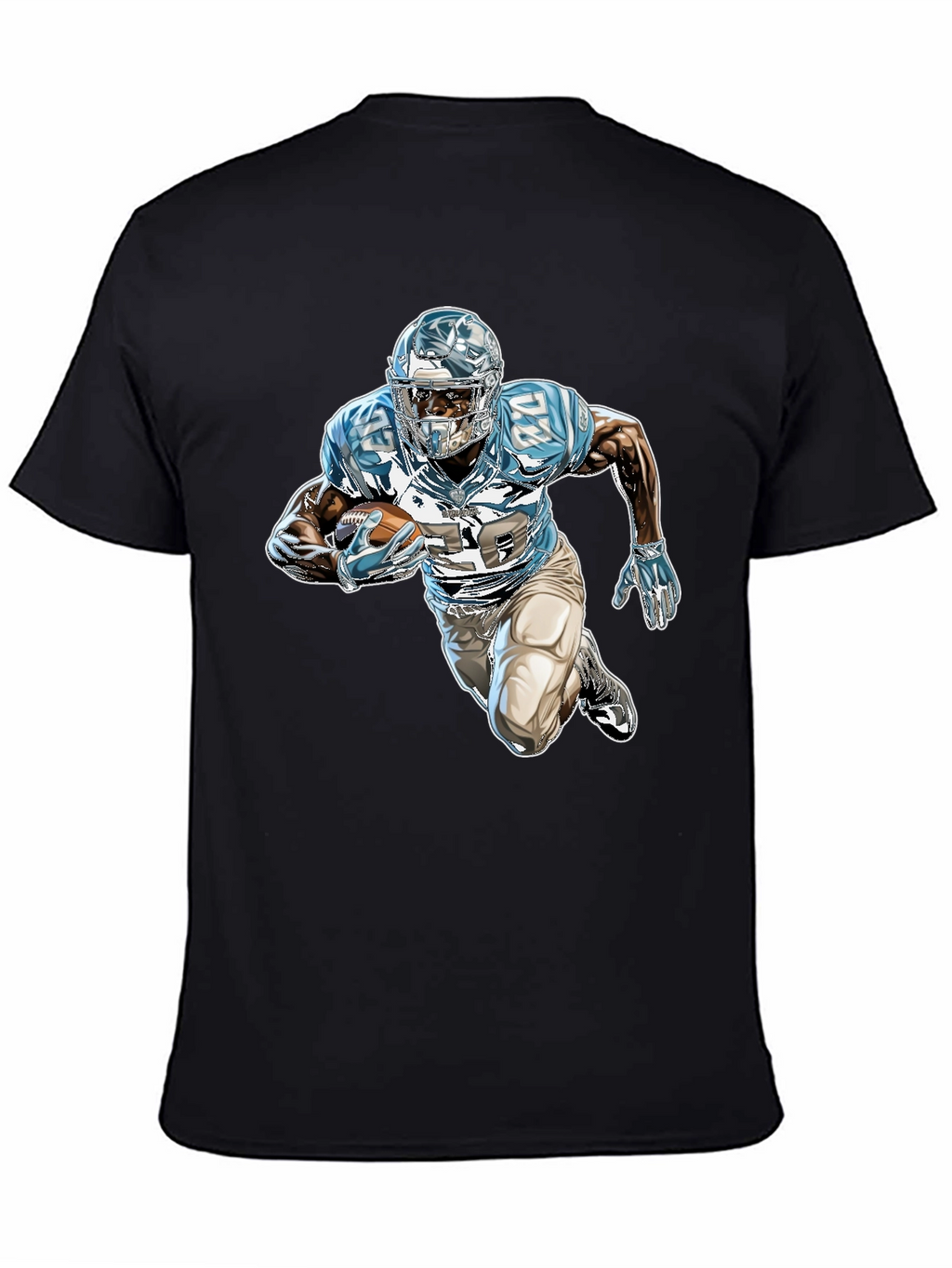 Football Player Graphic Black Tee
