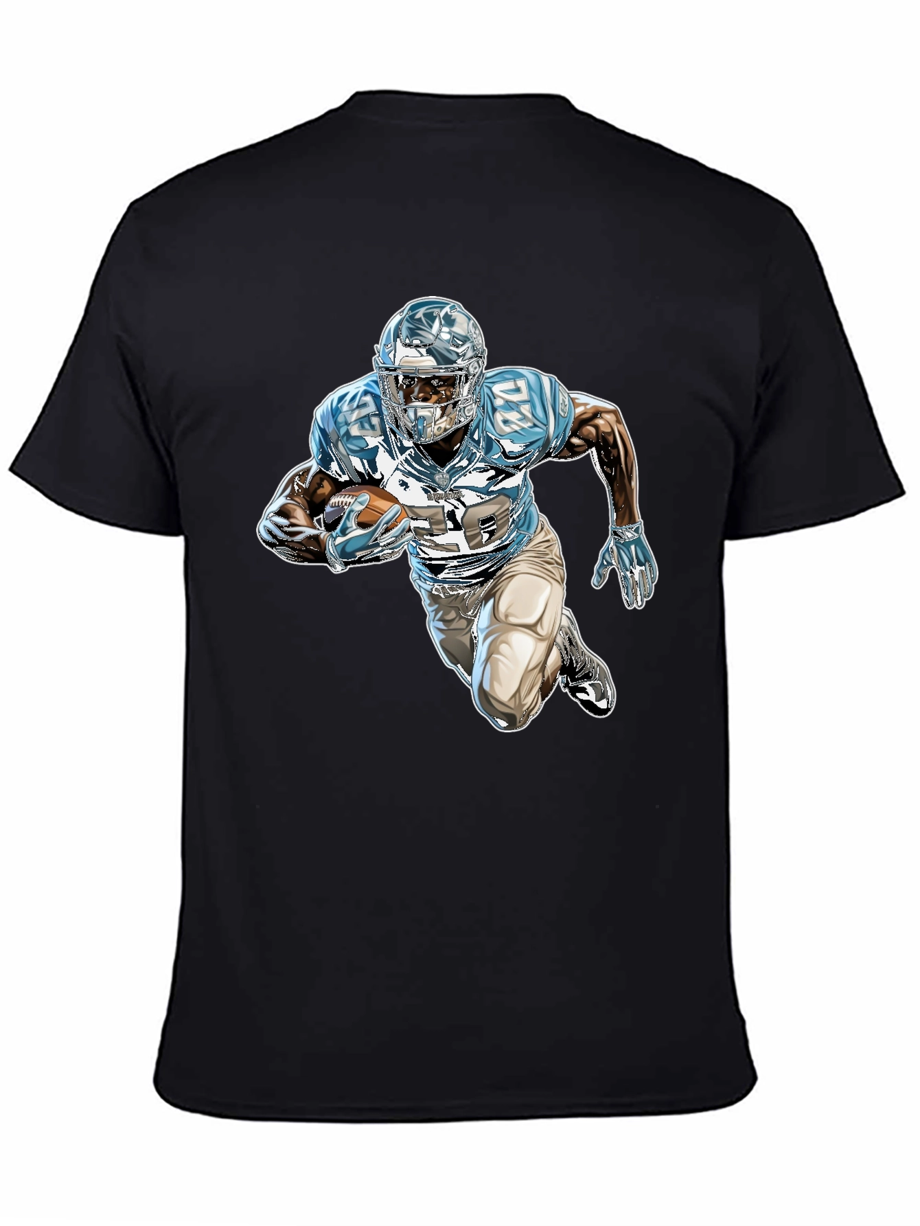 Football Player Graphic Black Tee