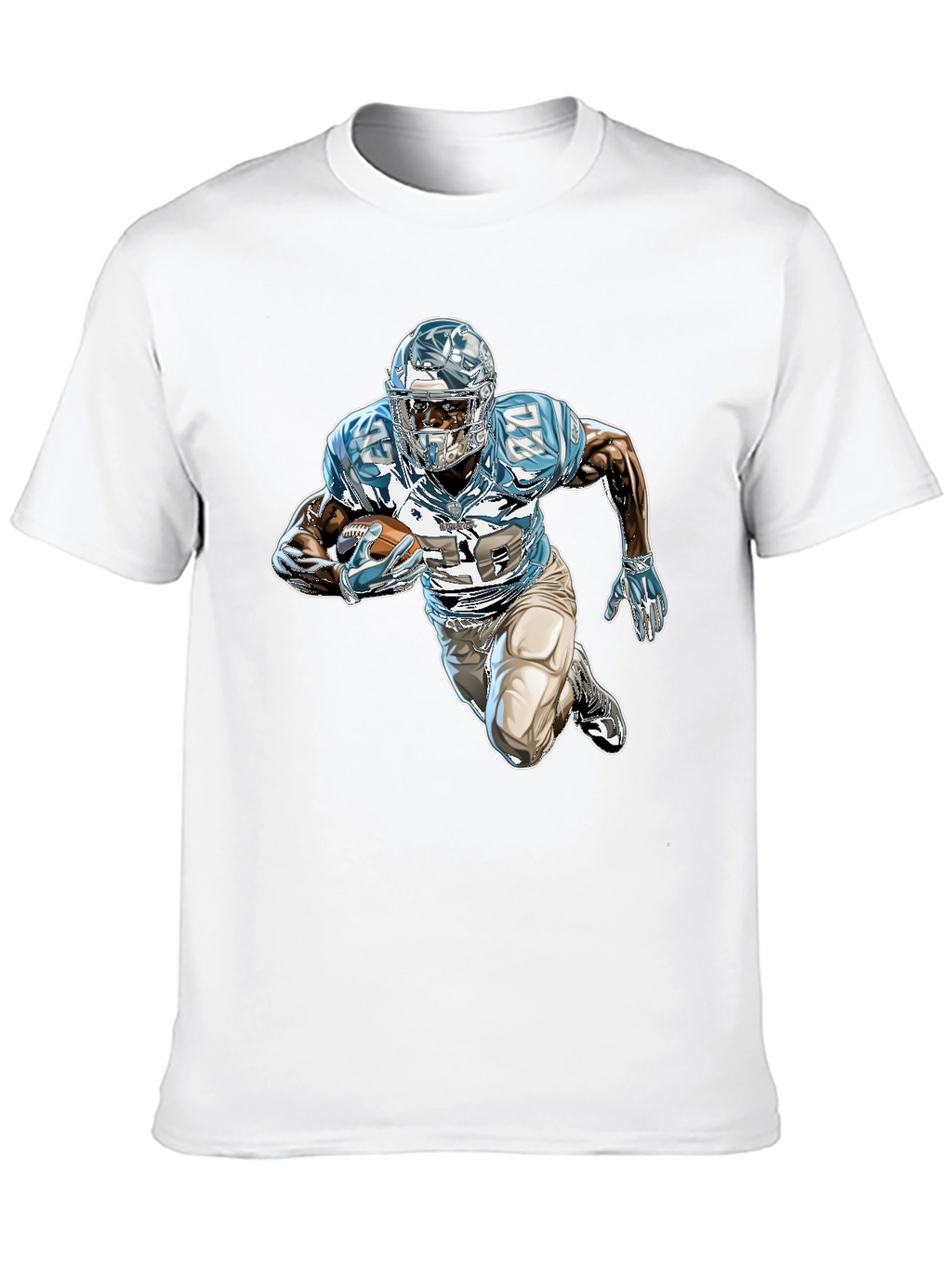 Football Player Graphic Black Tee