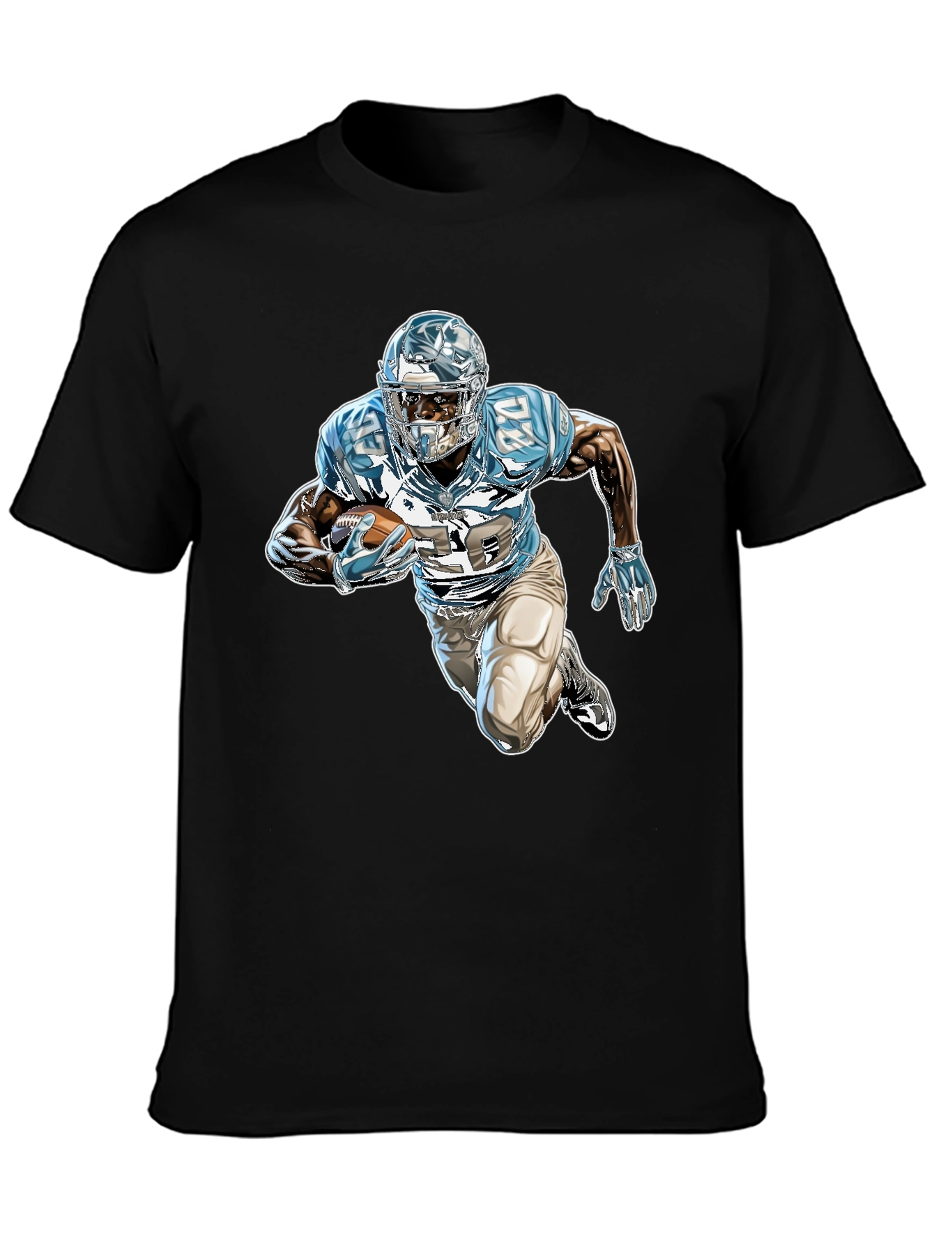 Football Player Graphic Black Tee