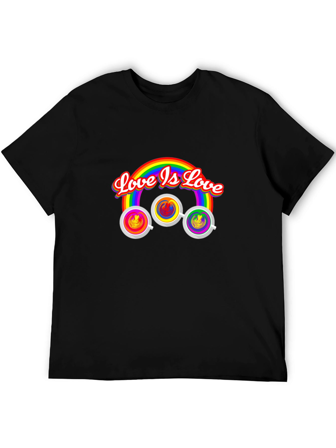 Love is Love Rainbow Coffee Graphic Tee