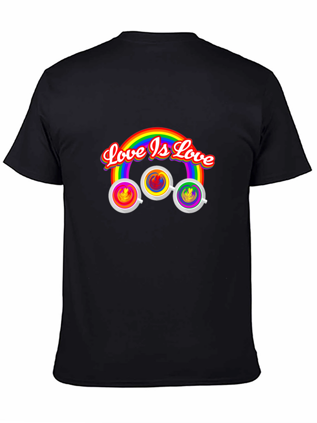 Love is Love Rainbow Coffee Graphic Tee