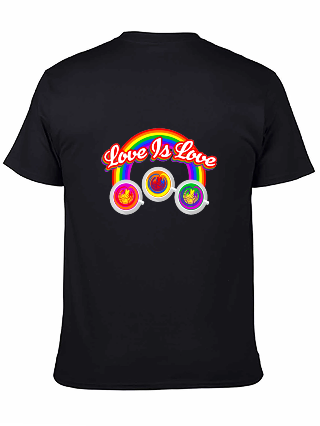 Love is Love Rainbow Coffee Graphic Tee
