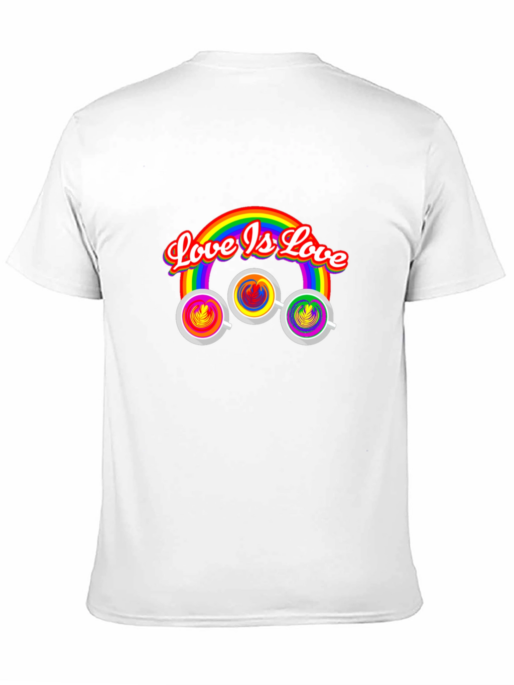 Love is Love Rainbow Coffee Graphic Tee