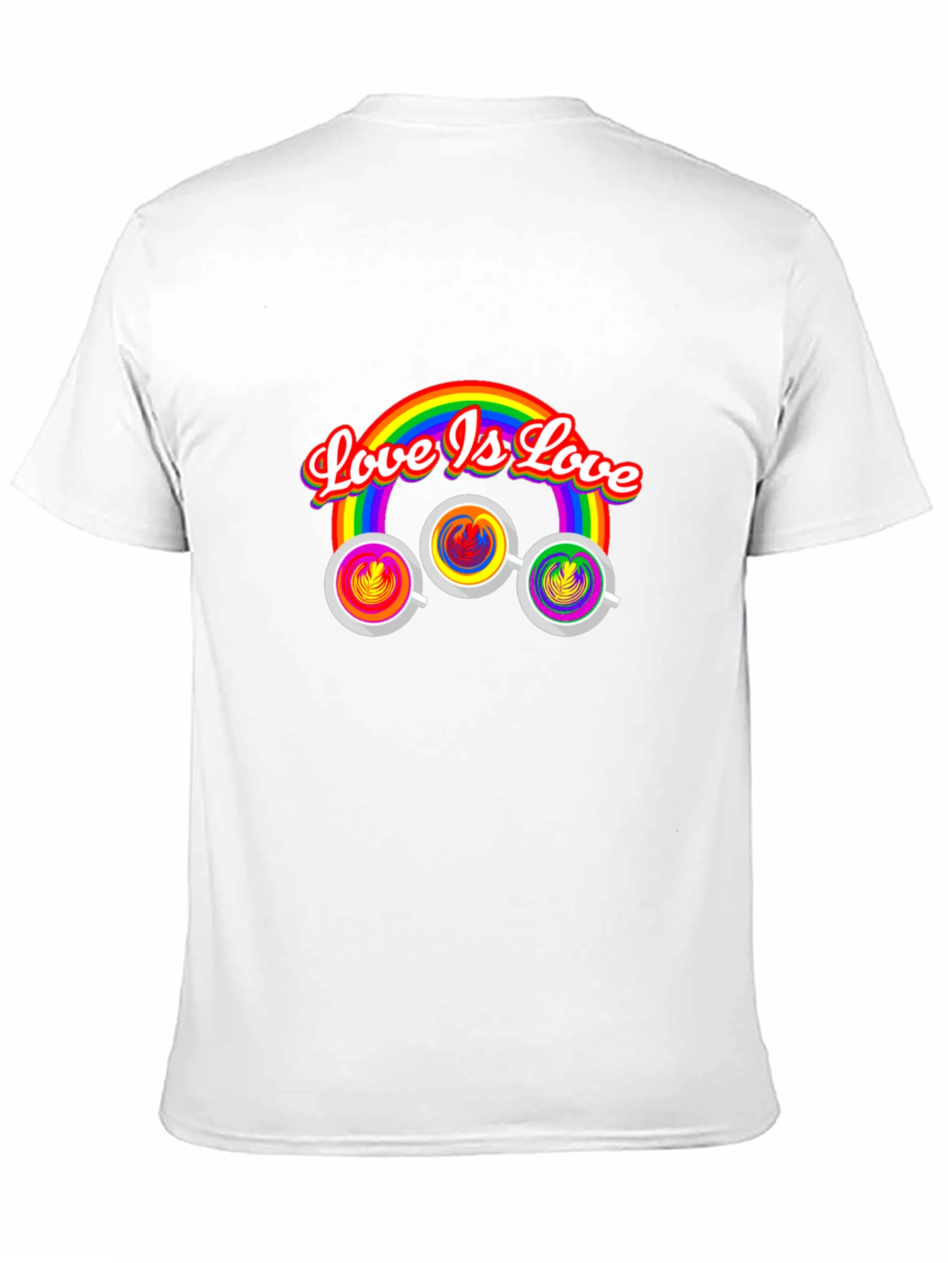 Love is Love Rainbow Coffee Graphic Tee